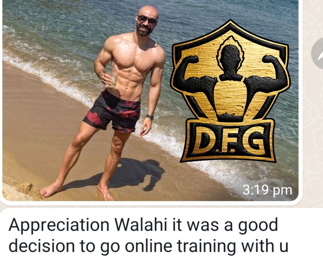 Client WhatsApp message thanking coach for online training
